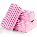 Jeymei 4-Pack Damp Clean Duster Sponge, Sponge Cleaning Brush, Duster for Cleaning Blinds, Glass, Baseboards, Vents, Railings, Mirrors, Window Track Grooves and Faucets Pink Non-Scratch Sponges