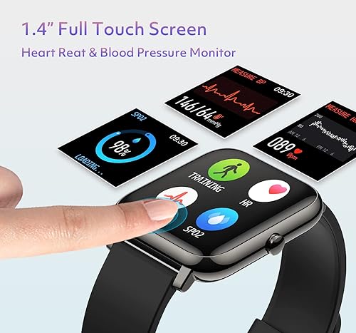 Miniatura 2 de Rogbid Reloj inteligente para mujer, IP68, impermeable, rastreador de actividad física con monitor de ritmo cardíaco, presión arterial, oxígeno en