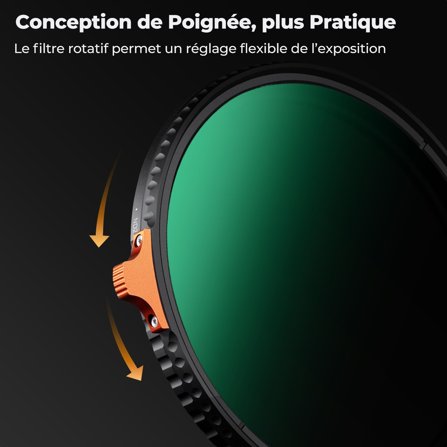 K&F CONCEPT Filtre ND Variable ND2-400 67mm Densité Neutre 1-9 Stops Slim Haute-définition Résistant à l'eau Anti-Rayures pour Objectif Appareil Photo Edition Supérieure