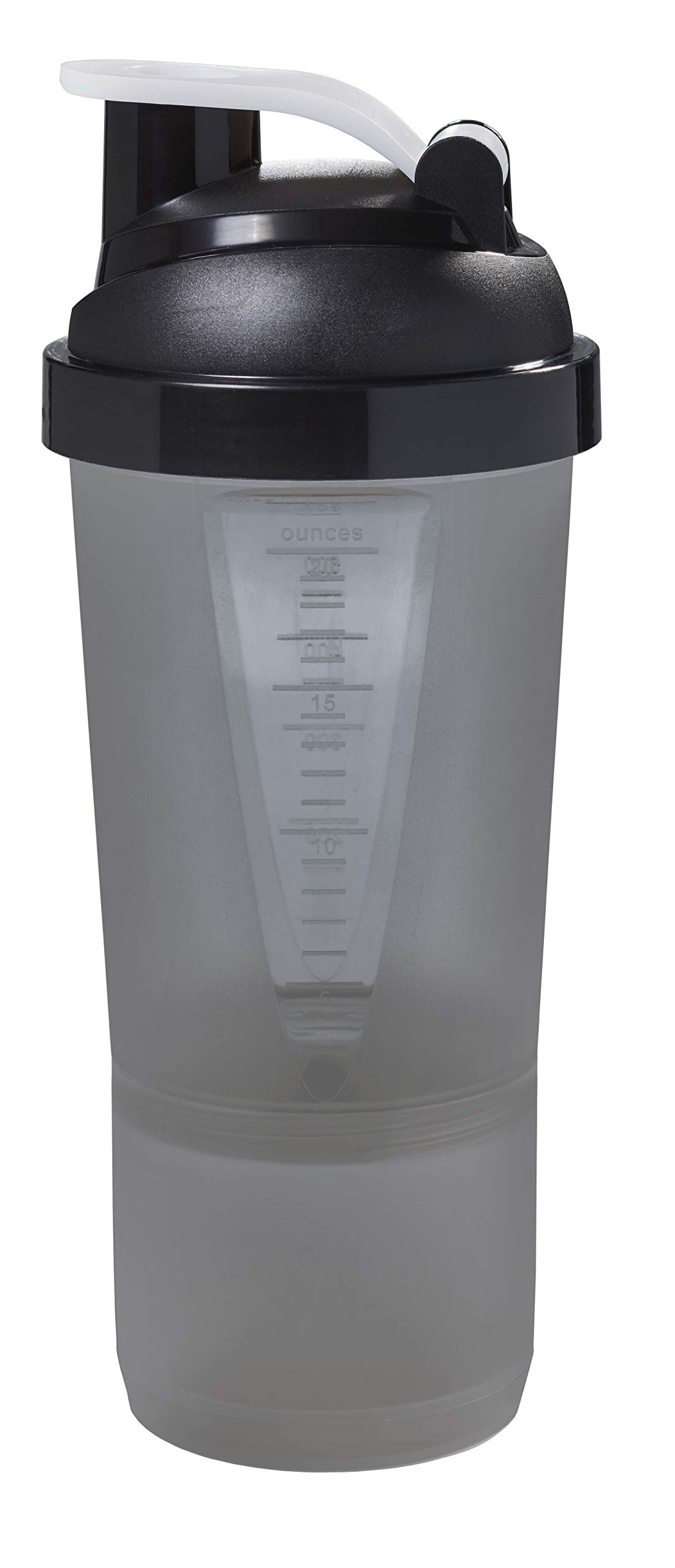 Buchsteiner MixKing Shaker 600 ml Plus 250 ml Compartment Black steel