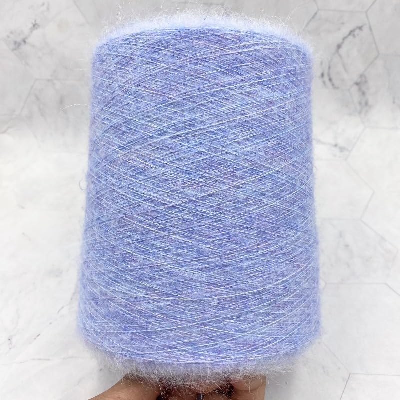 Hilo de mohair suave - Ovillos de 500-950 g for crear bufandas, suéteres y chales hechos a mano - Suministros for tejer sin enredos(Young Green)