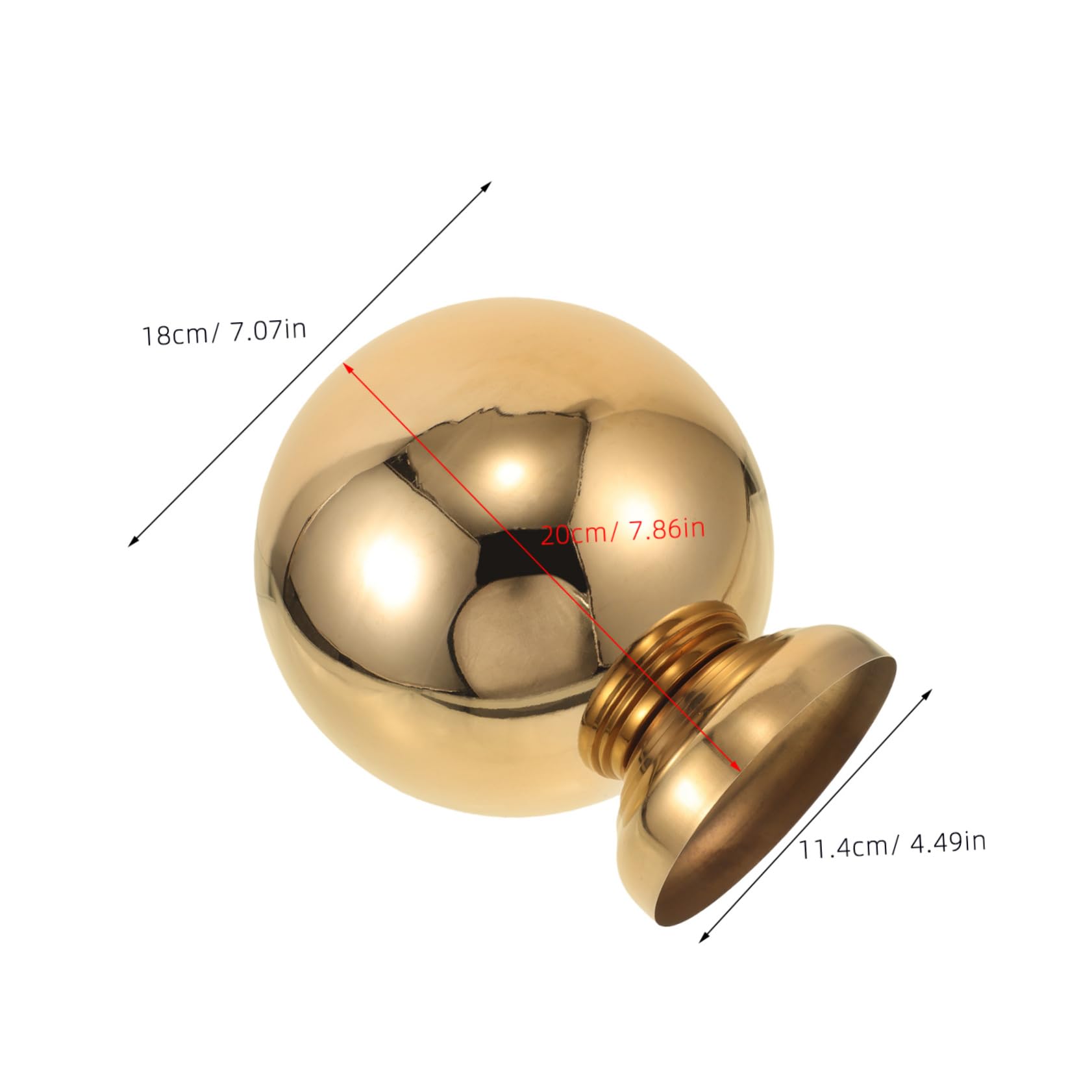 Happyyami Stainless Steel Gazing Ball with Display Stand Polished Reflective Garden Sphere for Outdoor Lawn Decoration Durable Hollow Design for Enhanced Aesthetic Appeal and Visibility