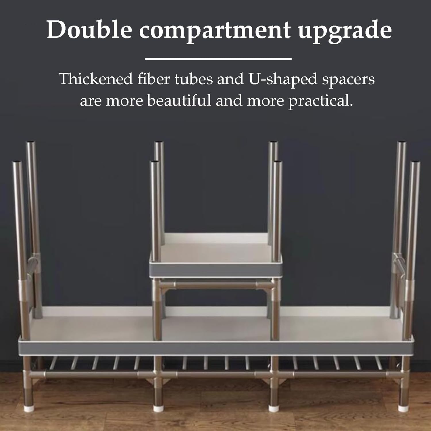 Grande Guardaroba Completo in Acciaio con Ripiani Guardaroba Portatile con Copertura in Tessuto Spesso Guardaroba alla Moda for Camera da Letto(A,165cm/65in)