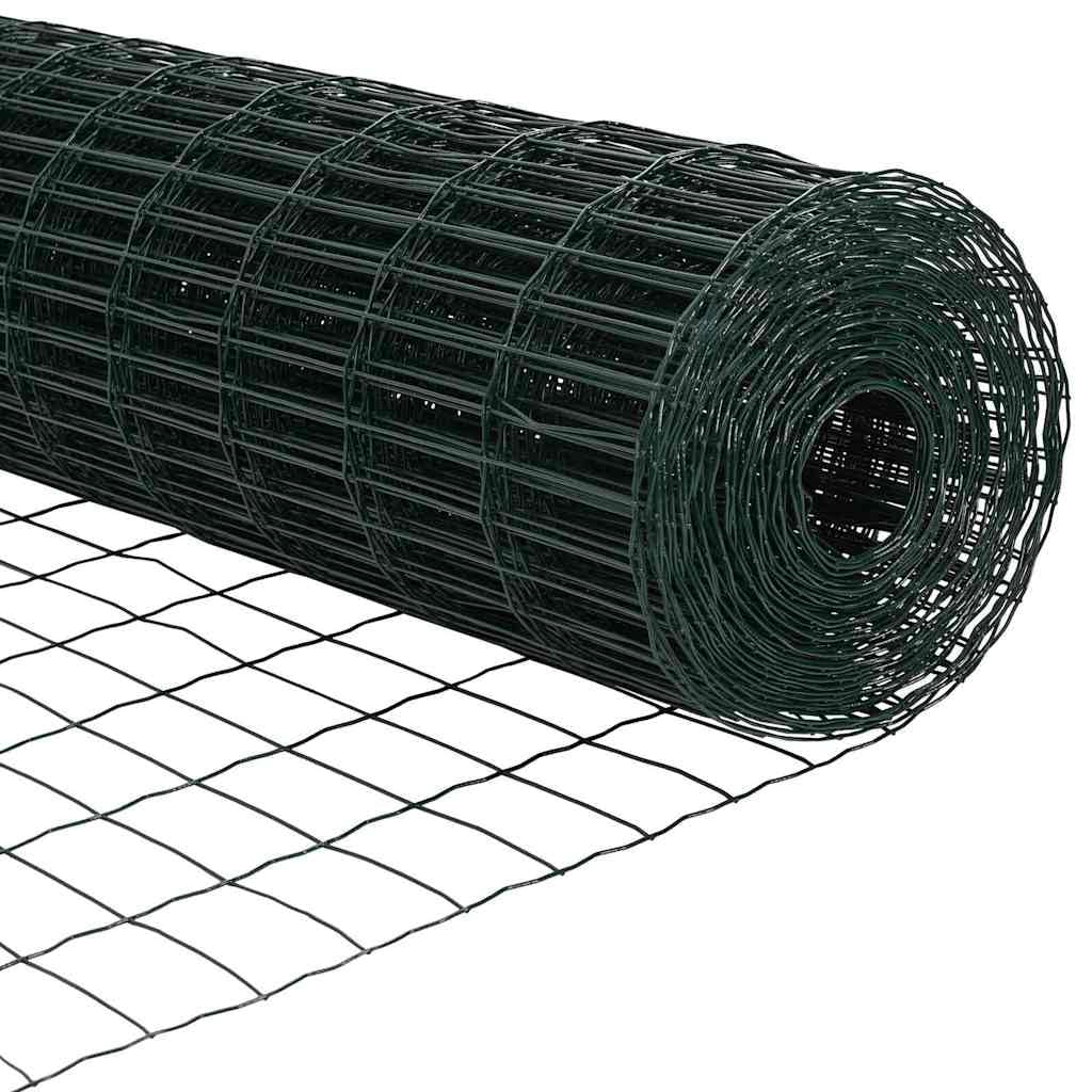 Gartenzaun Grün 250x80 cm PVC-Eisen Modernes Design Robuste Zaunelemente als Sichtschutz Balkon Garten für Hunde Haustier und Outdoor-Bereich