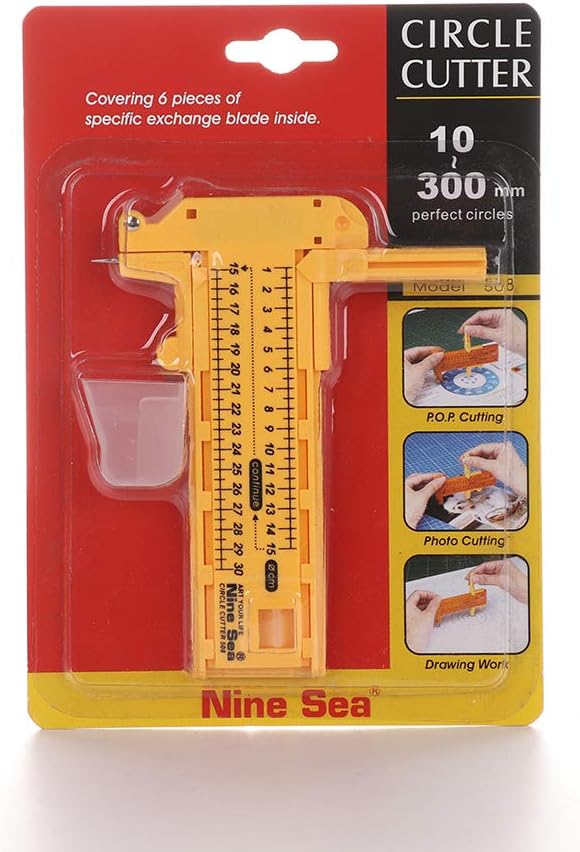 Compass Circle Cutter, Rotary Precision Cutting Circles for Paper Cardboard Rubber Leather Art