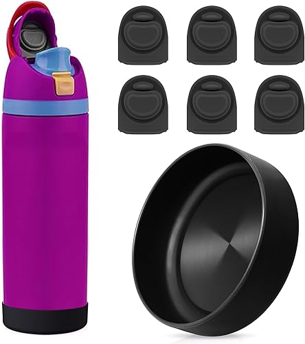 Miniatura 1 de UBEEKOO Bota para botella de agua y tapón de repuesto, compatible con Owala FreeSip de 32 onzas, protector de silicona accesorio, funda protectora