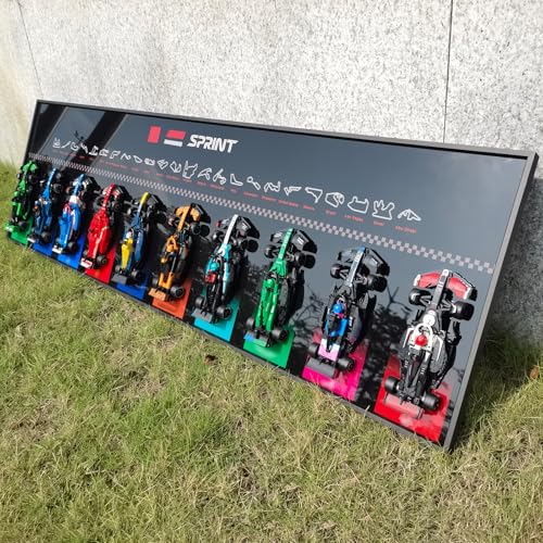 Image of Display Wallboard for Lego Speed 66802 Champions - Contains 10 Sets in 1(77242,77243,77244,77245,77246,77249,77251) F1,Adult Collectibles for Car Wall Mount Building Blocks (Only Display Wallboard)