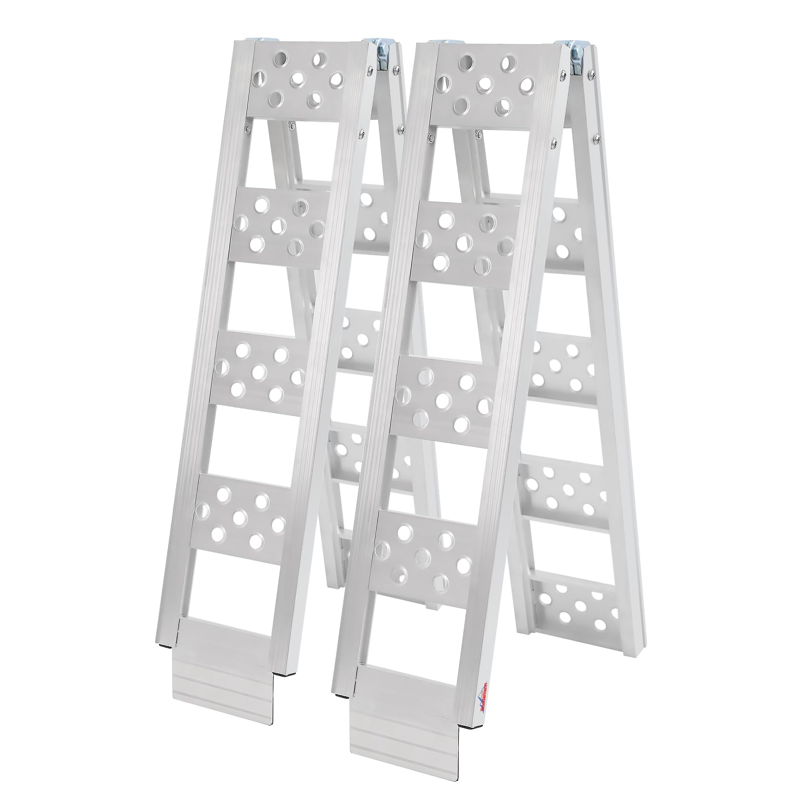 Ruedamann 6'L x 8.1" W Folding Loading Ramp, 880 lbs Capacity, Aluminum Lightweight Portable Ramp for ATVs, UTVs, Motorcycles, Bikes, 1 Pair