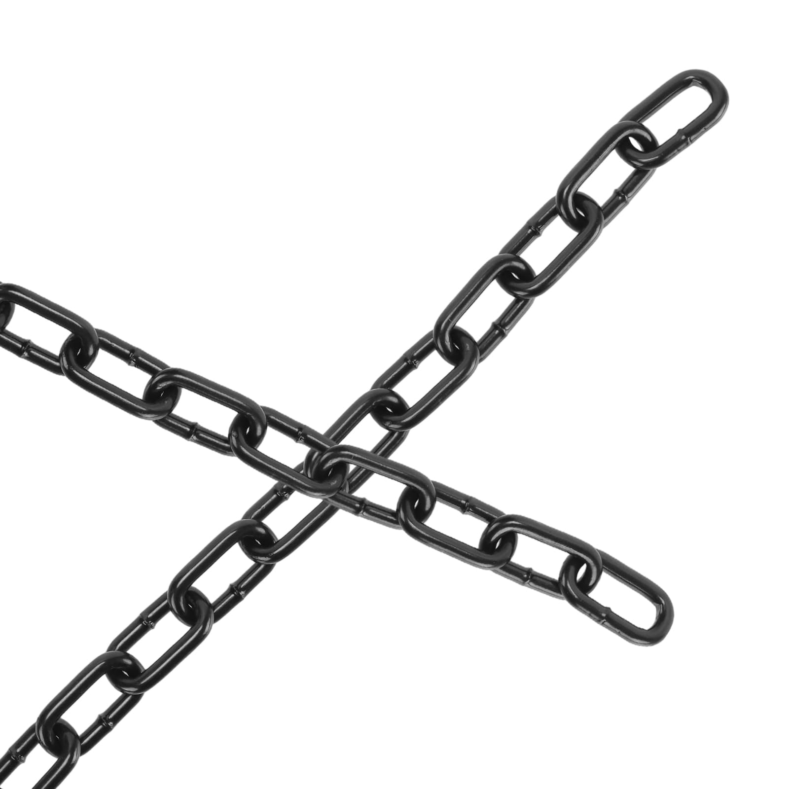 JEUIHAU Catena di sicurezza in metallo nero, 10 m, 6 mm, resistente, per cancelli di recinzione, porte del garage, sedie sospese e serrature di sicurezza