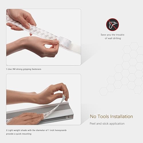 Miniatura 3 de Changshade Persianas celulares personalizadas con filtro de luz, oscurecimiento de habitación con celda individual de 1 pulgada para oficina, sala