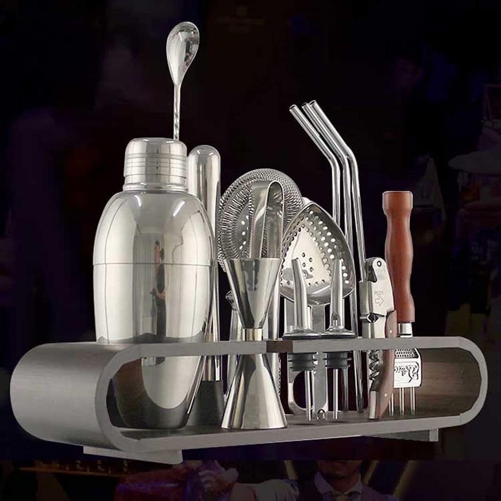 Kit Barman Shaker for Cocktail: Set di Attrezzi da Bar da 20 Pezzi con Kit Barman Elegante e Perfetto for la casa e Set Shaker for Cocktail Martini Shaker for Barman(D)