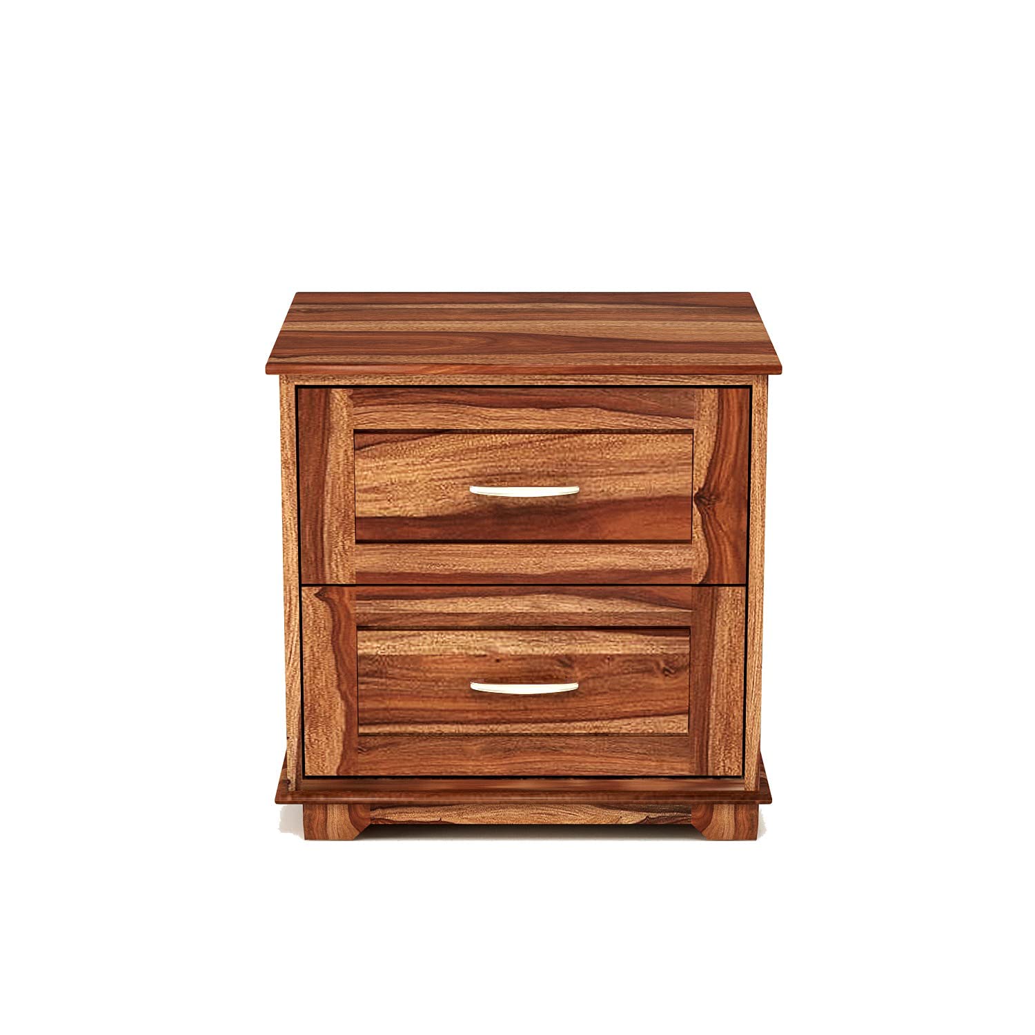 Bedside for Bedroom | Wooden Bed Side with Drawers | Nightstand Side for Bedroom | Nigh Stand End with 2 Drawers Storage for Home | Sheesham | Natural Finish-image-36