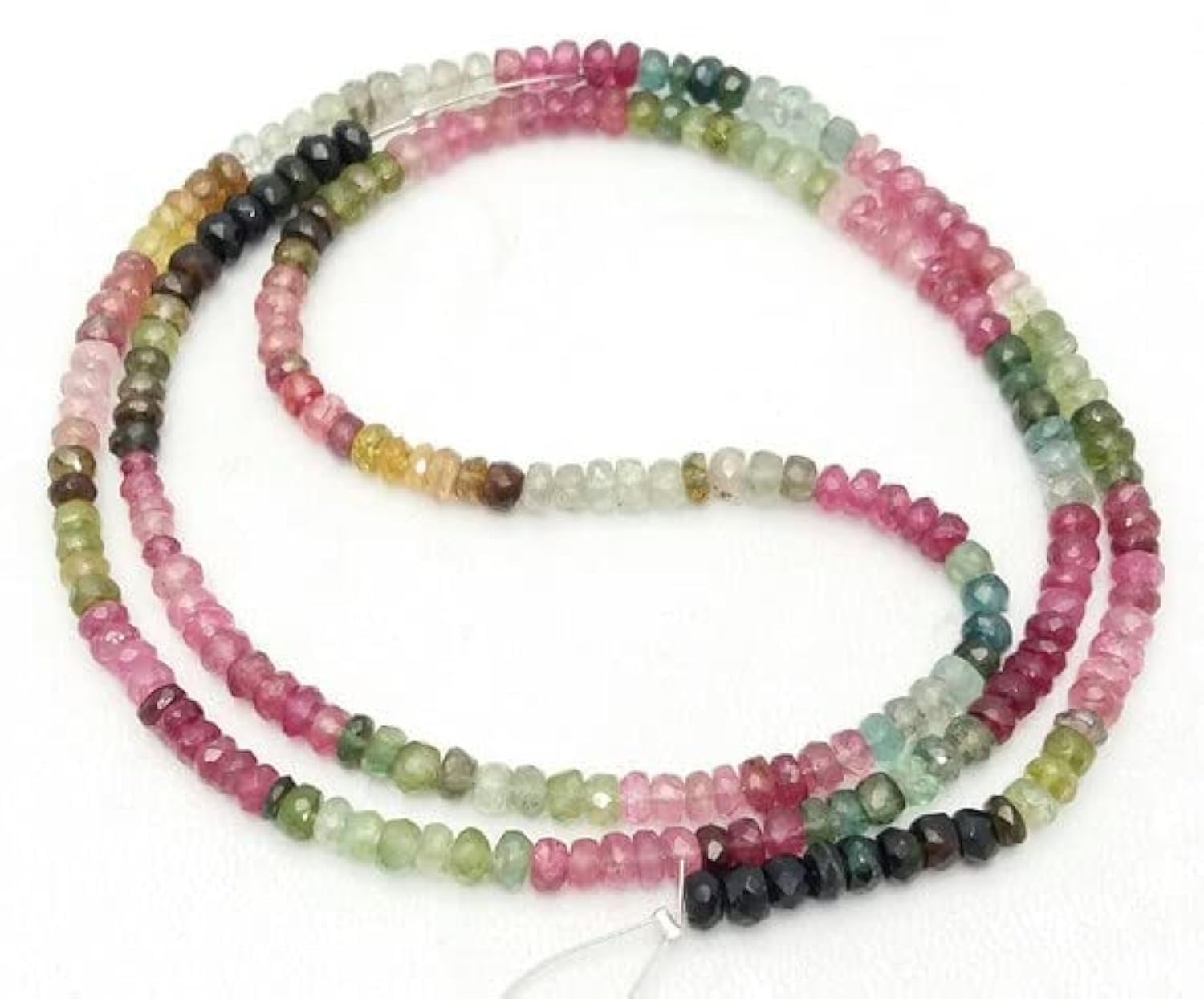 Tourmaline multicolore facettée en fil de 21 pouces pour créer vos colliers d'été bohèmes