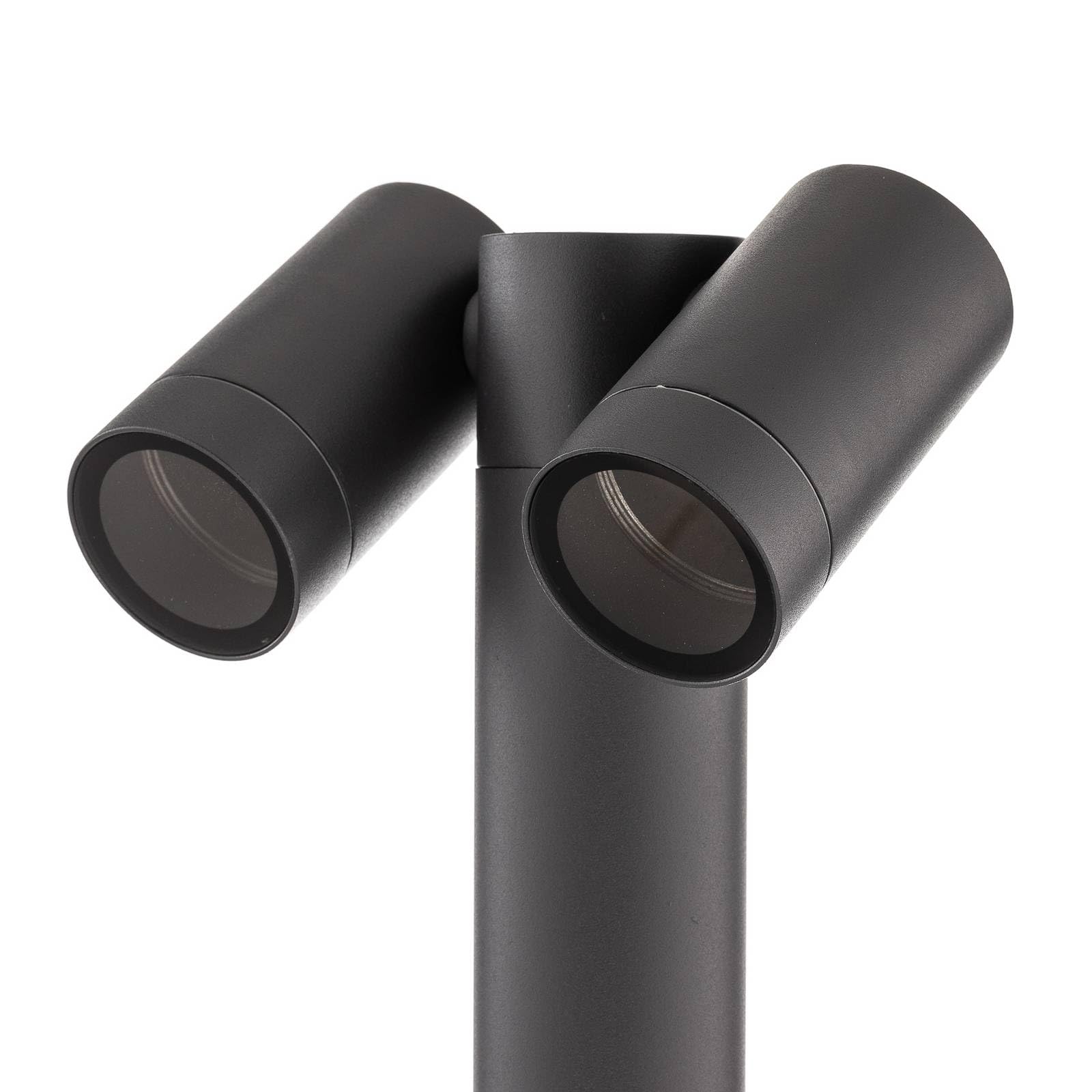 Lámpara para exterior Tulimar (Moderno) en Negro hecho de Aluminio (2 llamas, GU10) iluminación senderos baliza farola