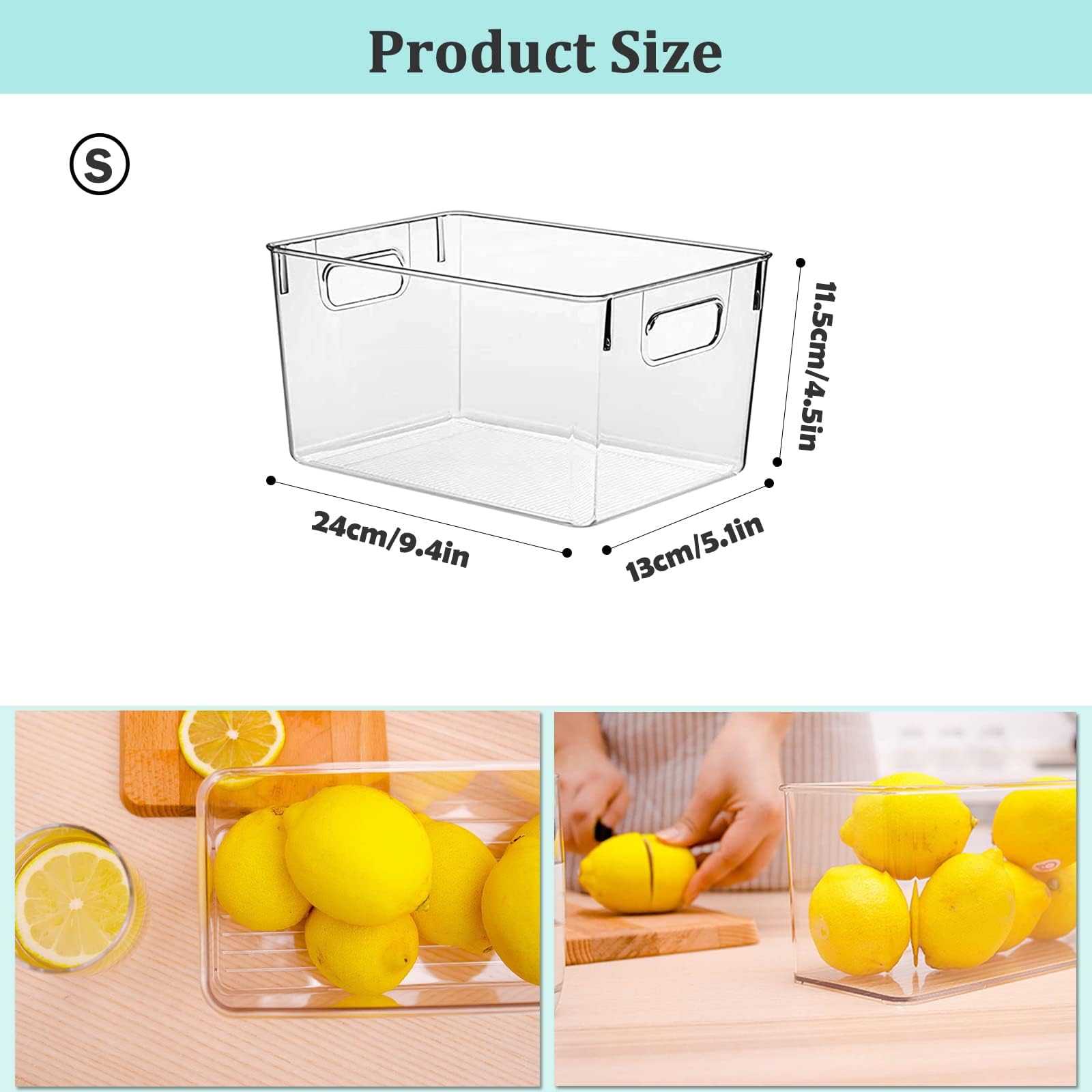 KJIXYUNG Fridge Organiser Set, Kitchen Organiser, Storage Boxes for Use in Refrigerators Kitchens, Cabinets and Drawers - Image 3
