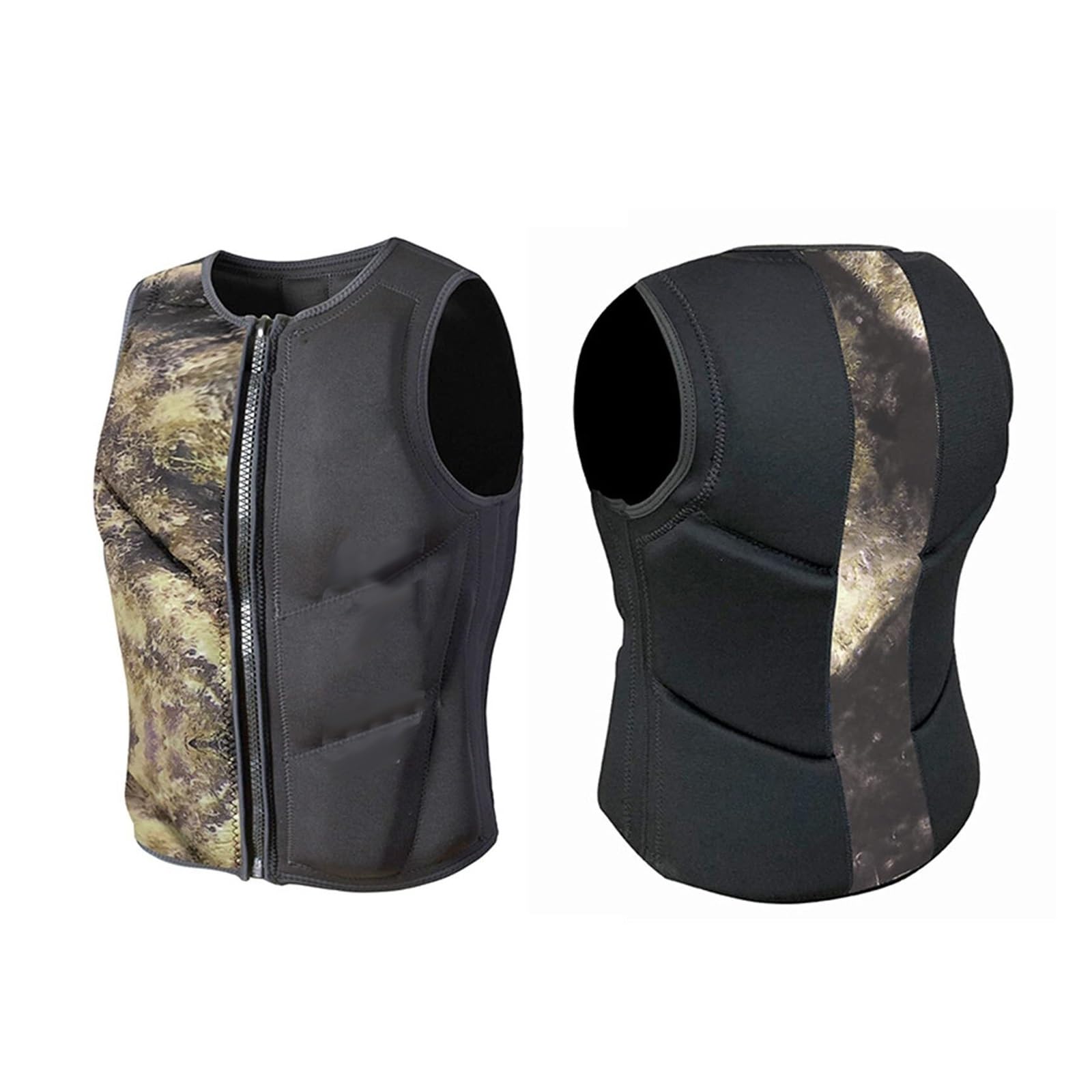 Kayaking Vest Adulte Réglable Zipper High Buoyancy Swim Aid Water Sports for Fishing Boating Surfing Paddling Canoeing Rafting Swimming Outdoor Safety Gear Equipment