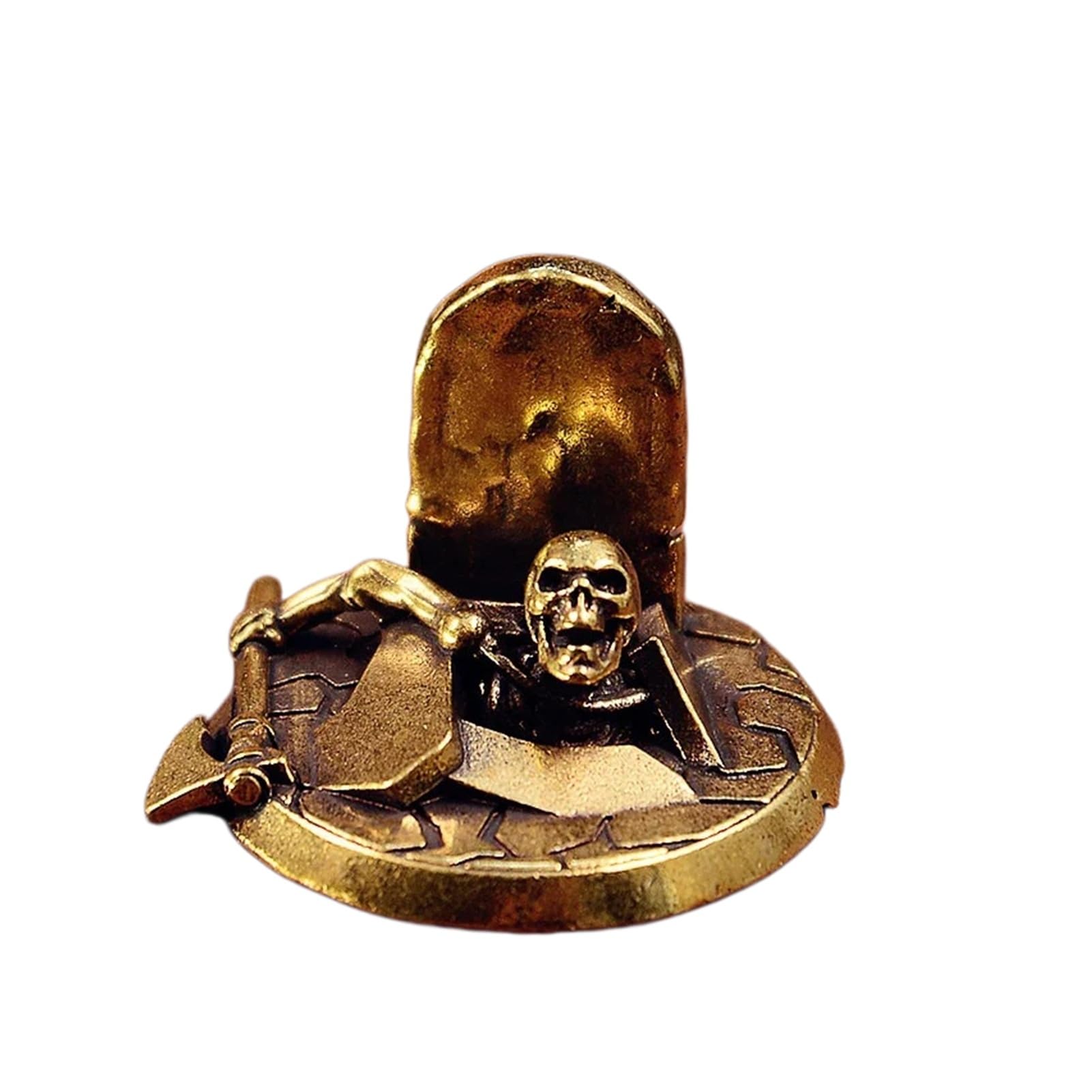 Huolimxun One Color Solid Brass Carved Skeleton Figurines Desktop Decoration Crafts Home Personalized Decorations