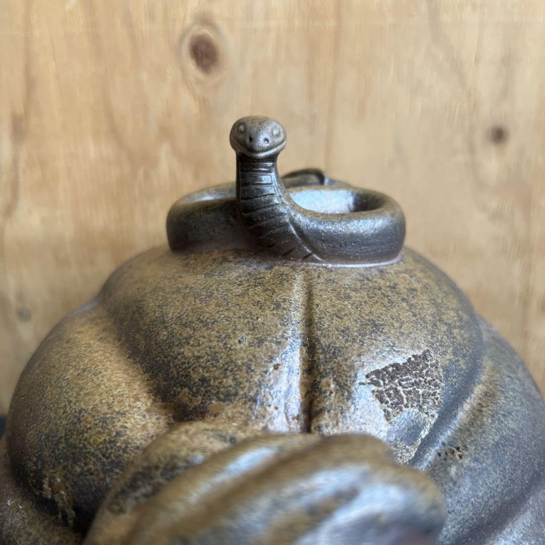 Amazon.co.jp: 備前焼 干支 ヘビ 宝袋 2025年 縁起物 お正月 置物 巳年