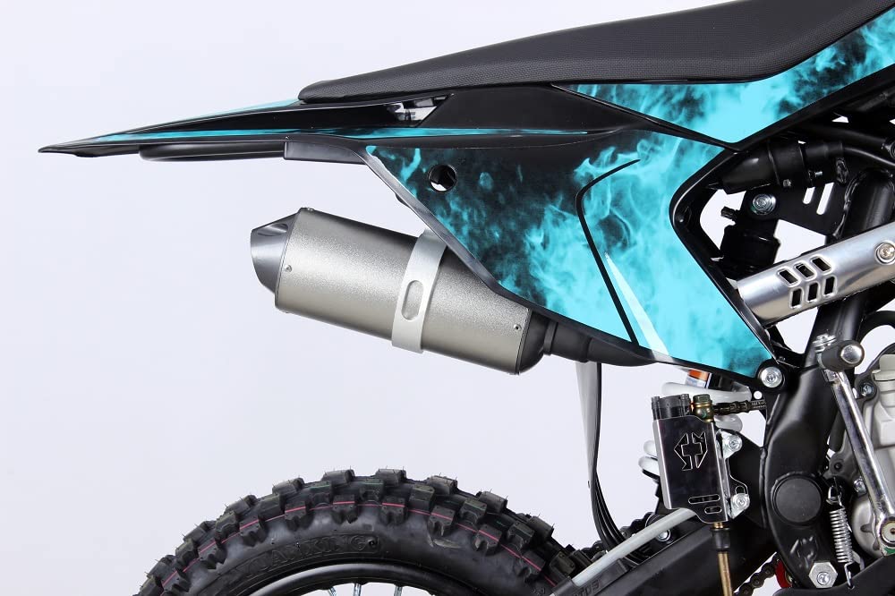 Dreammotion Silenziatore di scarico per moto, 28 mm 38 mm per Dirt Pit Bike ATV motocross Apollo Honda Yamaha 125 cc 140 cc 150 cc 160 cc 190 cc (28 mm)