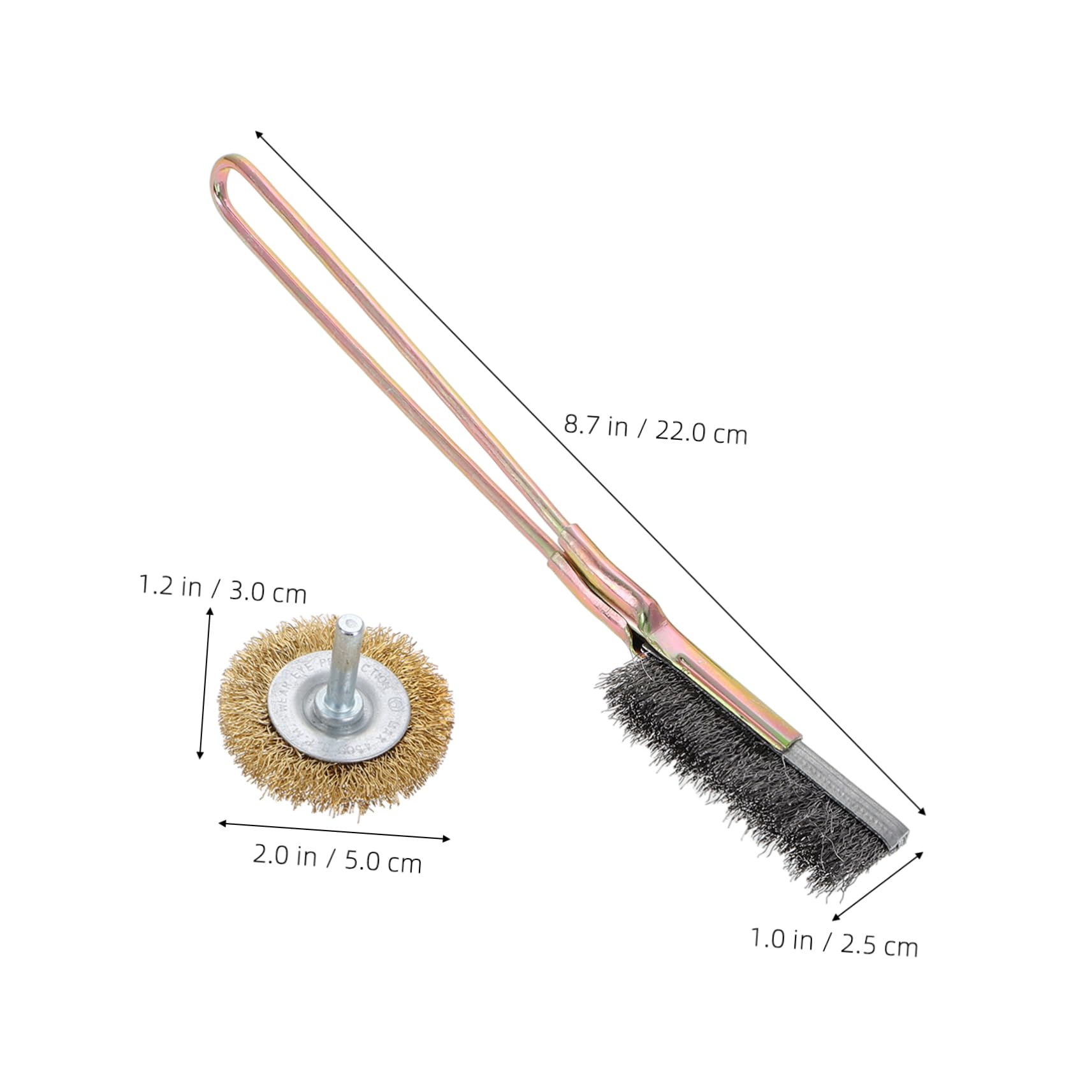 Unomor 2pcs Wire Wheel Brush for Drill Wheel Cleaning Kit for Automotive Rust Removal for Drill