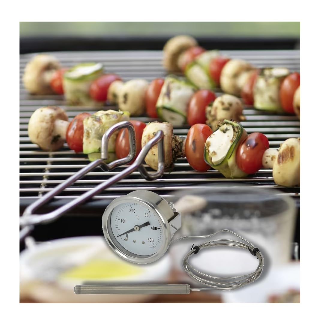 CG94 TERMOMETRO UNIVERSALE PER FORNI 0-500° Fiss. interno per FORNI PIZZA, BBQ,FORNI a LEGNA ETC.