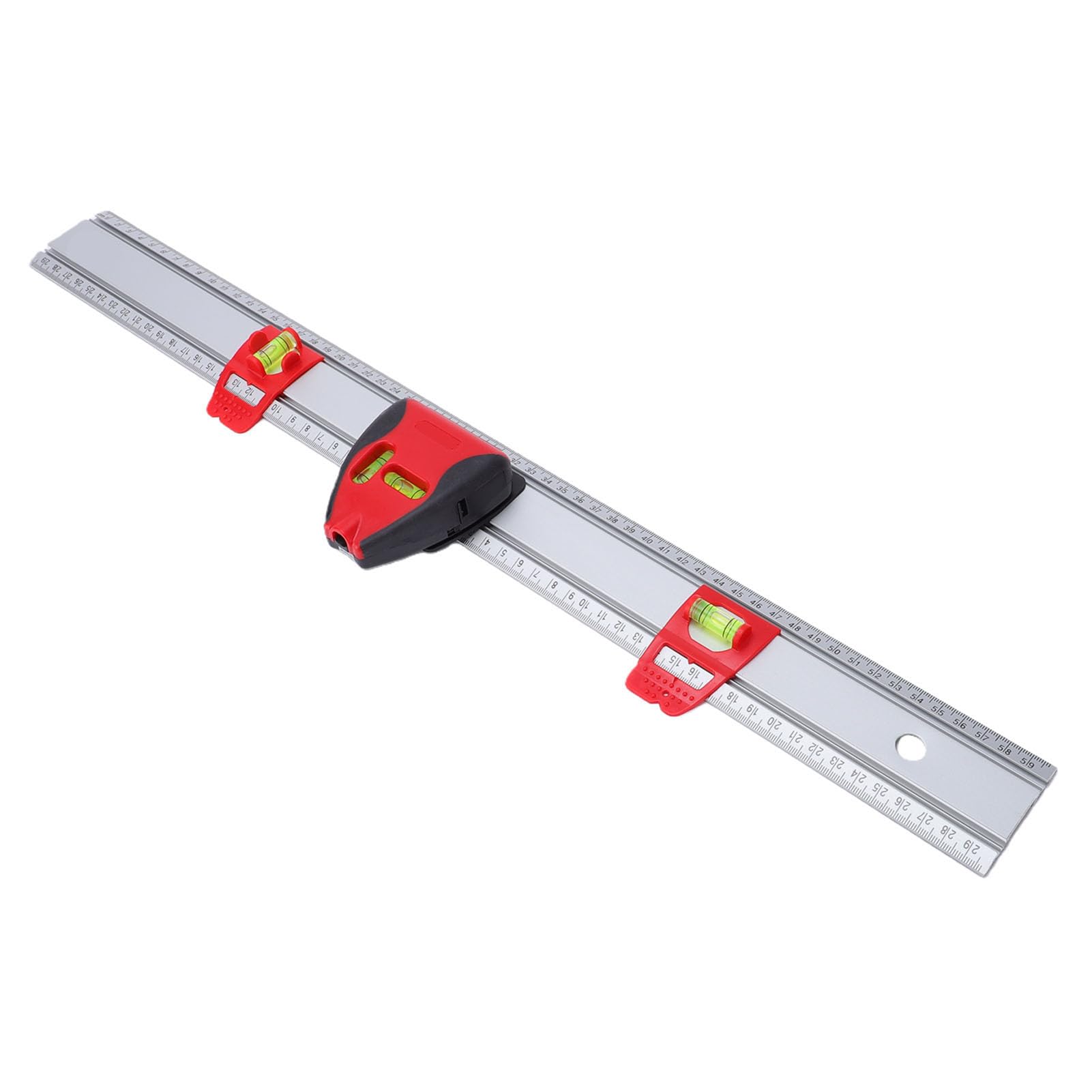 Narzędzie do Wieszania Obrazów, Linijka do Poziomowania Ramy ze Stopu Aluminium o Długości 60 Cm z Wbudowanymi Poziomicami Poziomego Ułożenia w Pionie, Prowadnica Montażu na ścianie dla Ram,