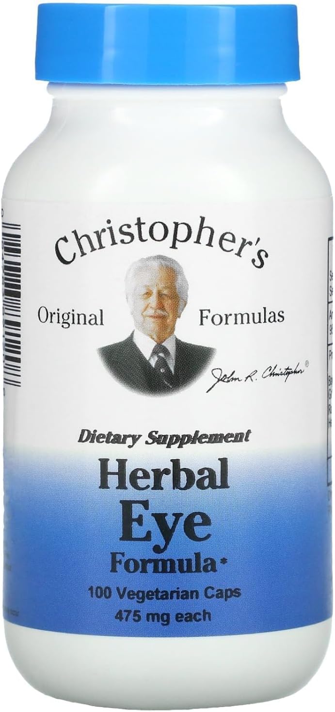 Christopher's Original Formulas Herbal Eye Formula - Eye Vitamins for Sight Care - Natural Eye Support Supplement with Whole Food Herbs for Optimal Visual Acuity
