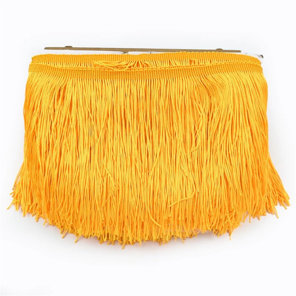 Borlas de poliéster con flecos de 10 m, 10, 15, 20 y 30 cm de largo, cinta de encaje para decoración de ropa, accesorios de costura