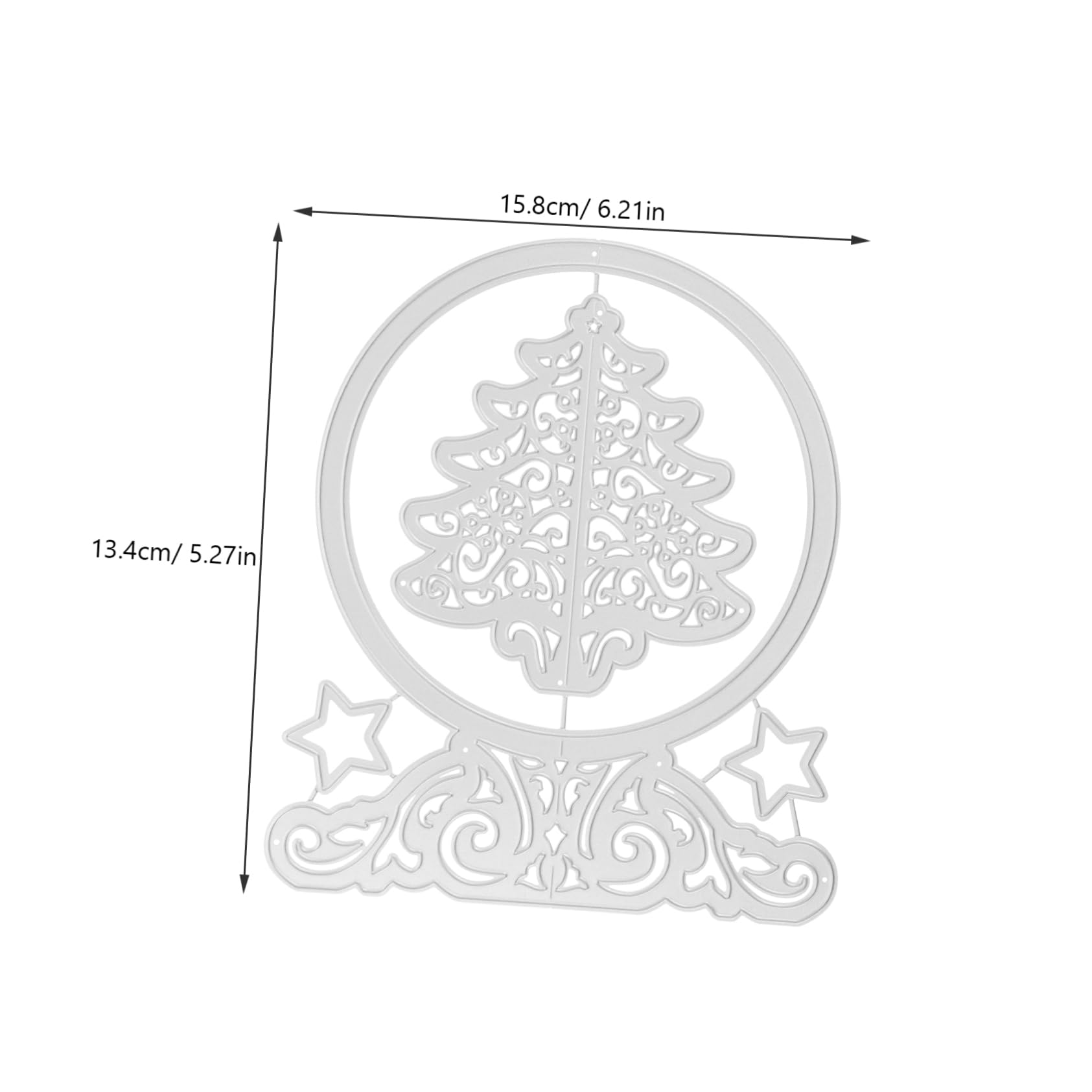 5piezas Troquel De Metal Para Cortar Forma De Árbol De Navidad Troquelado De Inoxidable Para Manualidades y Tarjetas Para Scrapbooking y Decoraciones Navideñas