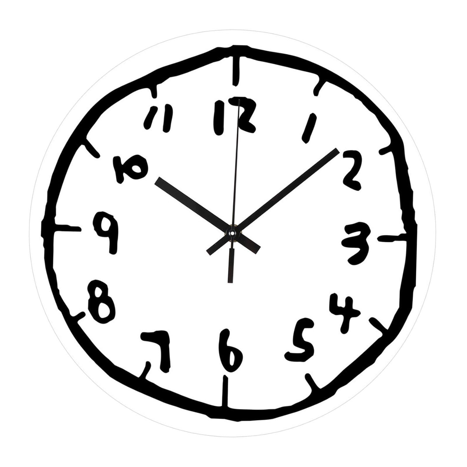 Sharplace Wanduhr aus Acryl, Ornament, modisch, modern, leise, minimalistisch, Kunstuhr, dekorative Uhr für den Innenbereich, Küche, Büro, Esszimmer, Weiss