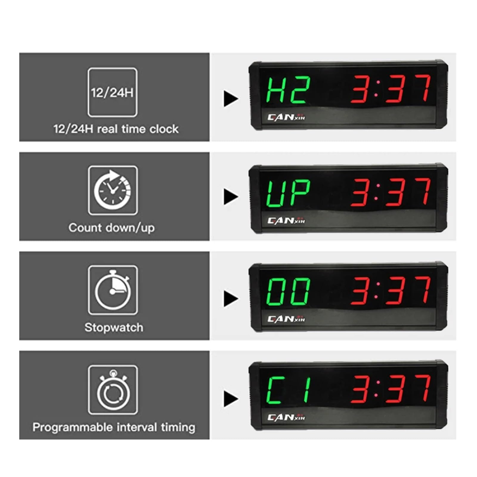 4" Plus Design personalizzato novità LED timer digitale da palestra fitness comodo e facile usare
