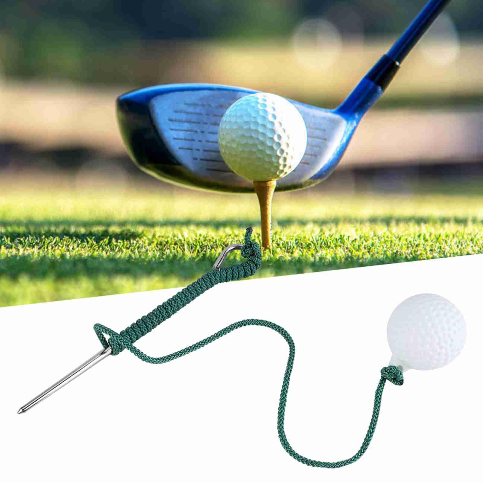 DAUERHAFT Golfowa huśtawka lina kula wytrzymała piłka do ćwiczeń golf ball on a string do ćwiczeń, na zewnątrz golf ball rope Entraînement