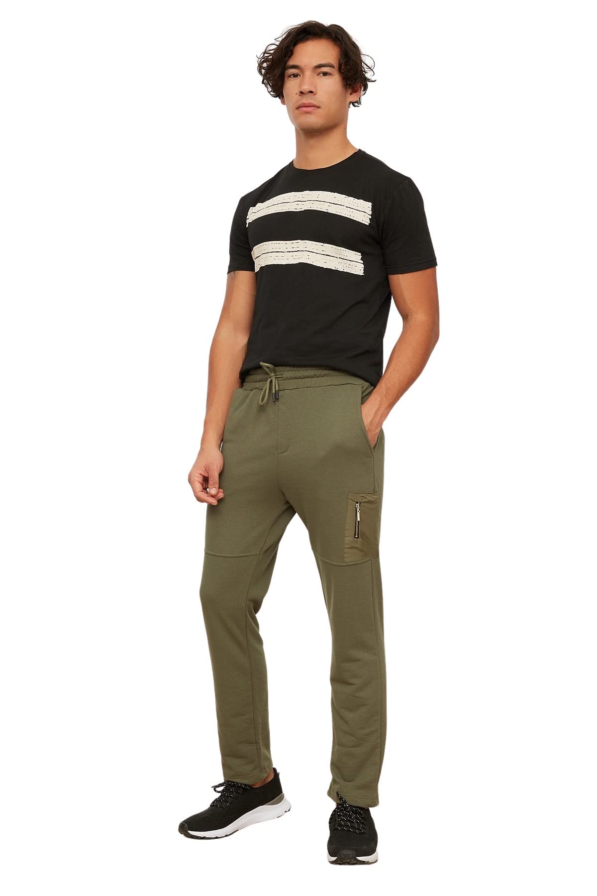 Trendyol Herren Khaki Man Normal Waist Regular Sweatpants, S