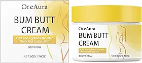 Creme para bumbum OceAura (50 g) - colágeno e retinol para firmar, reduz a celulite, hidratação profunda, todos os tipos de pele
