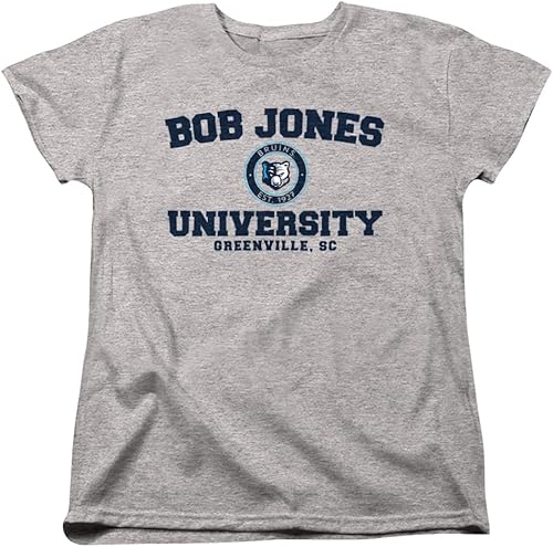 Miniatura 6 de Bob Jones University - Camiseta oficial con logotipo circular para mujer