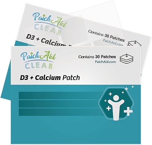 Parche tópico D3Calcio por PatchAid (transparente) - Paquete de 1