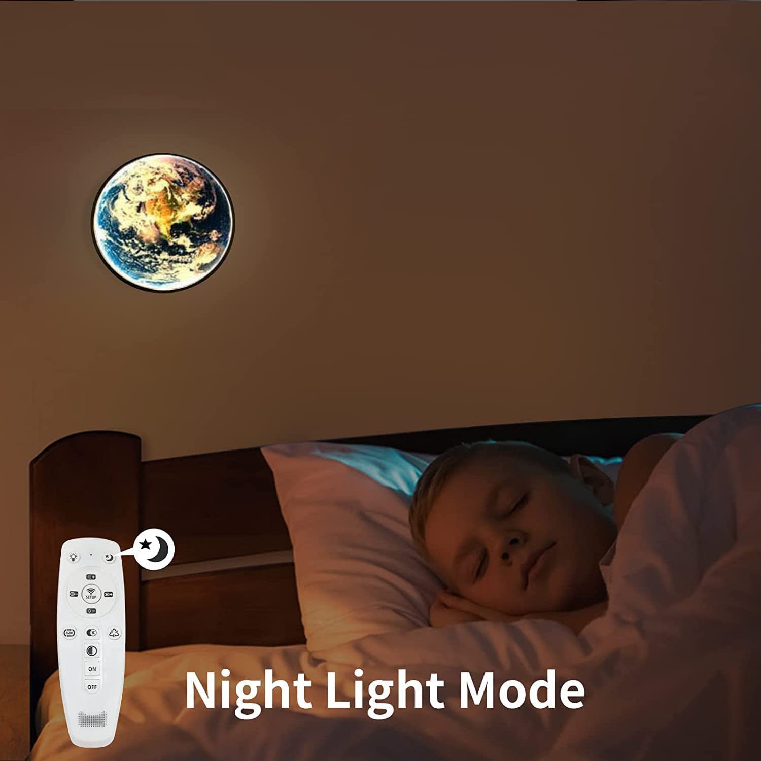 Kinder Wandlampe mit Schalter und Stecker LED Wandleuchte Innen Dimmbar Kinderzimmer Erdlampe Schlafzimmer Nachttischlampe mit Kabel 15W LED Wandbeleuchtung Modern Deko Wandbild mit Beleuchtung