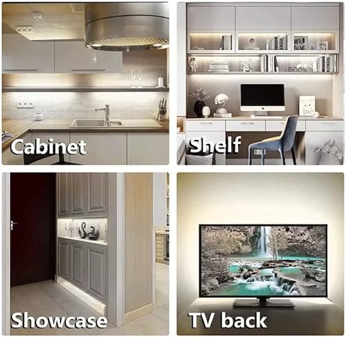 Miniatura 5 de Sensky Kit de iluminación LED con sensor de movimiento, tira de luz LED con sensor de movimiento, adaptador de corriente con certificación UL para