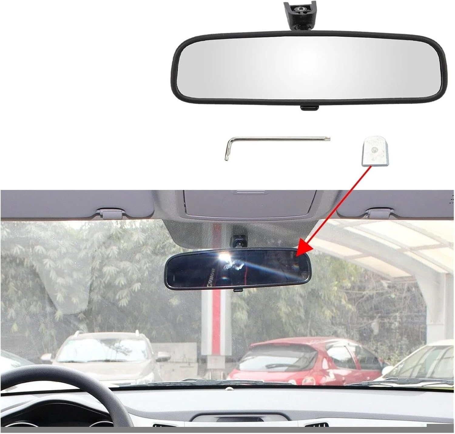 Car Rearview Mirrors For Kia 2010-2022 Car Interior Rearview Mirror Antideslumbrante Adjustable Rotates Rear View Mirror Car Mirrors