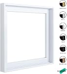 PIXY CANVAS Floater Cadre 36x36 pour 3/4 (0.75) profondeur Canvas Peintures/Imprimés Canvas/ Bois Canvas Panneaux/Art de la ville/Décor de la maison/Arts (or scratché) & Crème, 36 x 36 de pouce, carré)