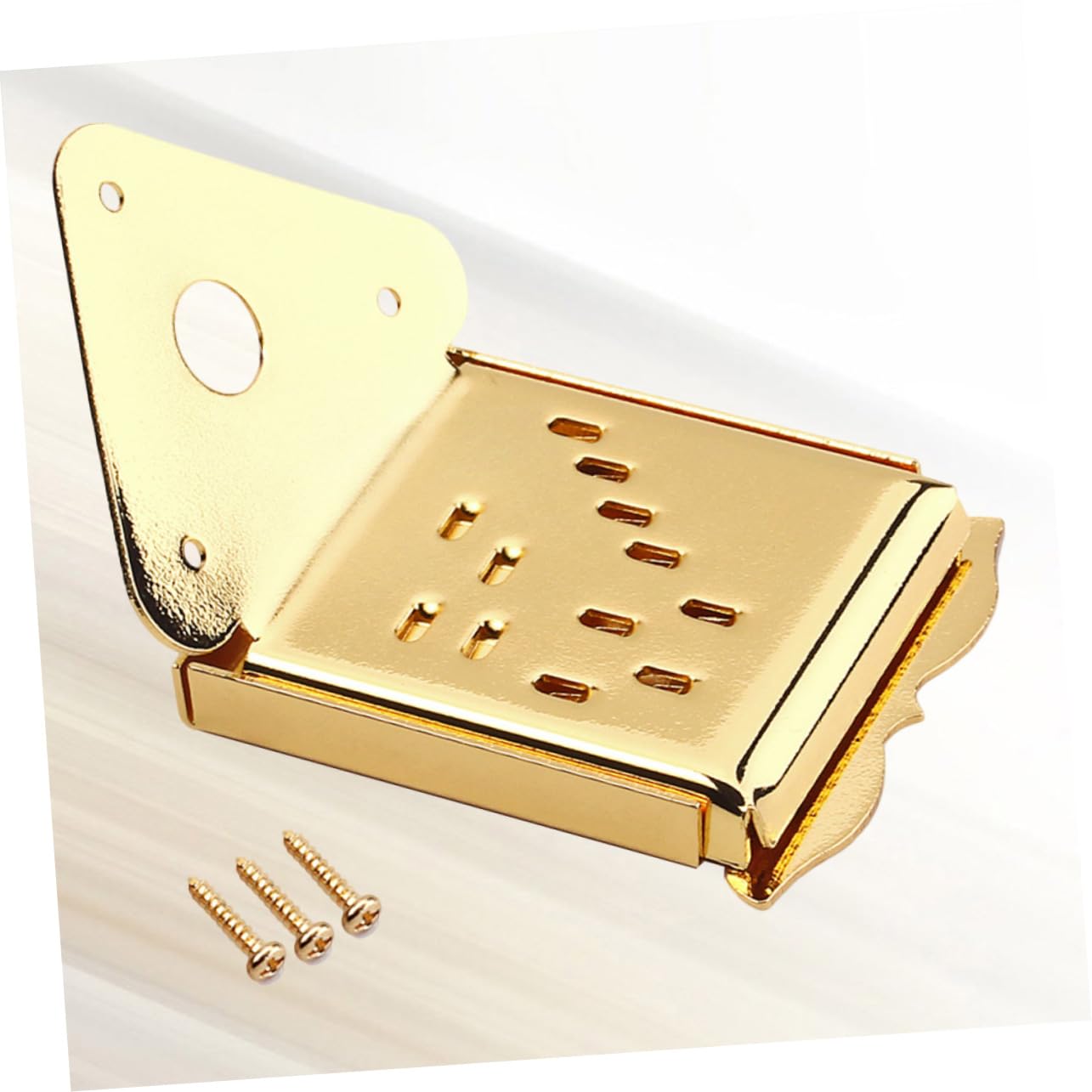 Levemolo Guitar Mandolin Tailpiece Decorative Metal Triangle Changes Removable Coverplate