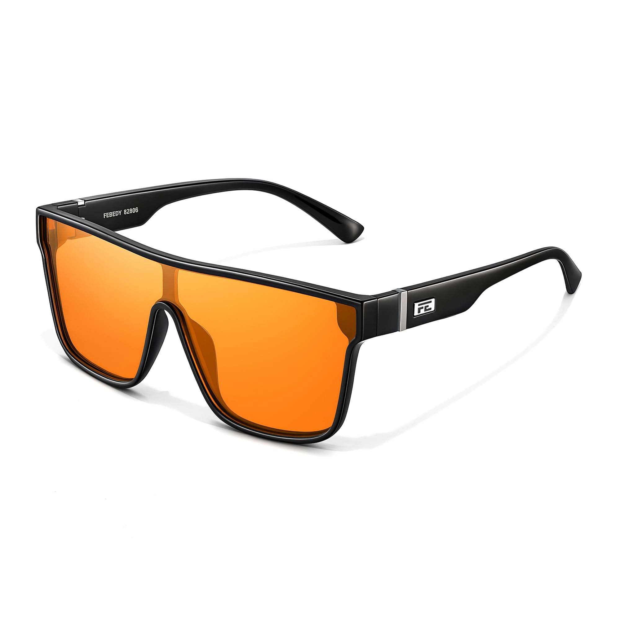 FEISEDY Sunglasses for Women Men, Fashion Mirrored Single Lens Shades