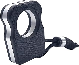 EDC Knuckle Tactical Keychain | Black with Metallic Silk Accent 3D Printed with Paracord Lanyard and Matching Bead