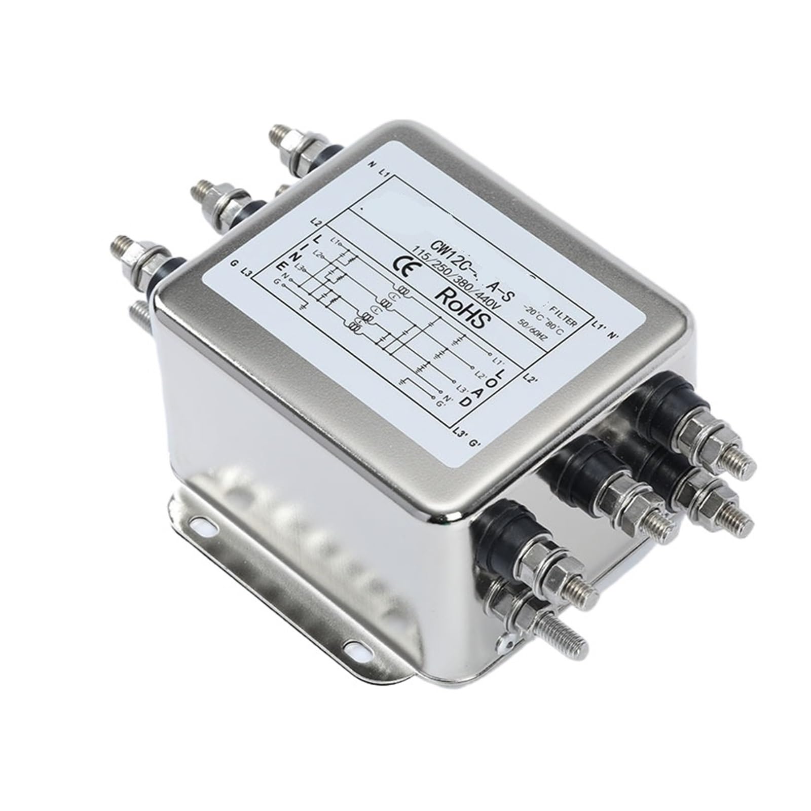 Filtro de aire acondicionado trifásico para renovación de aire en naves industriales CW12C-50A-S