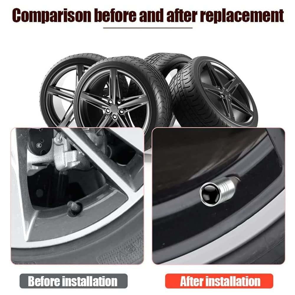 Cenrf 4 Pezzi Auto Tappi Valvole Pneumatici Per Maserati Ghibli GranTurismo Quattroporte Levante,Tappini Gomme Tappi Pneumatici Auto Coprivalvole Cappucci Delle Valvole