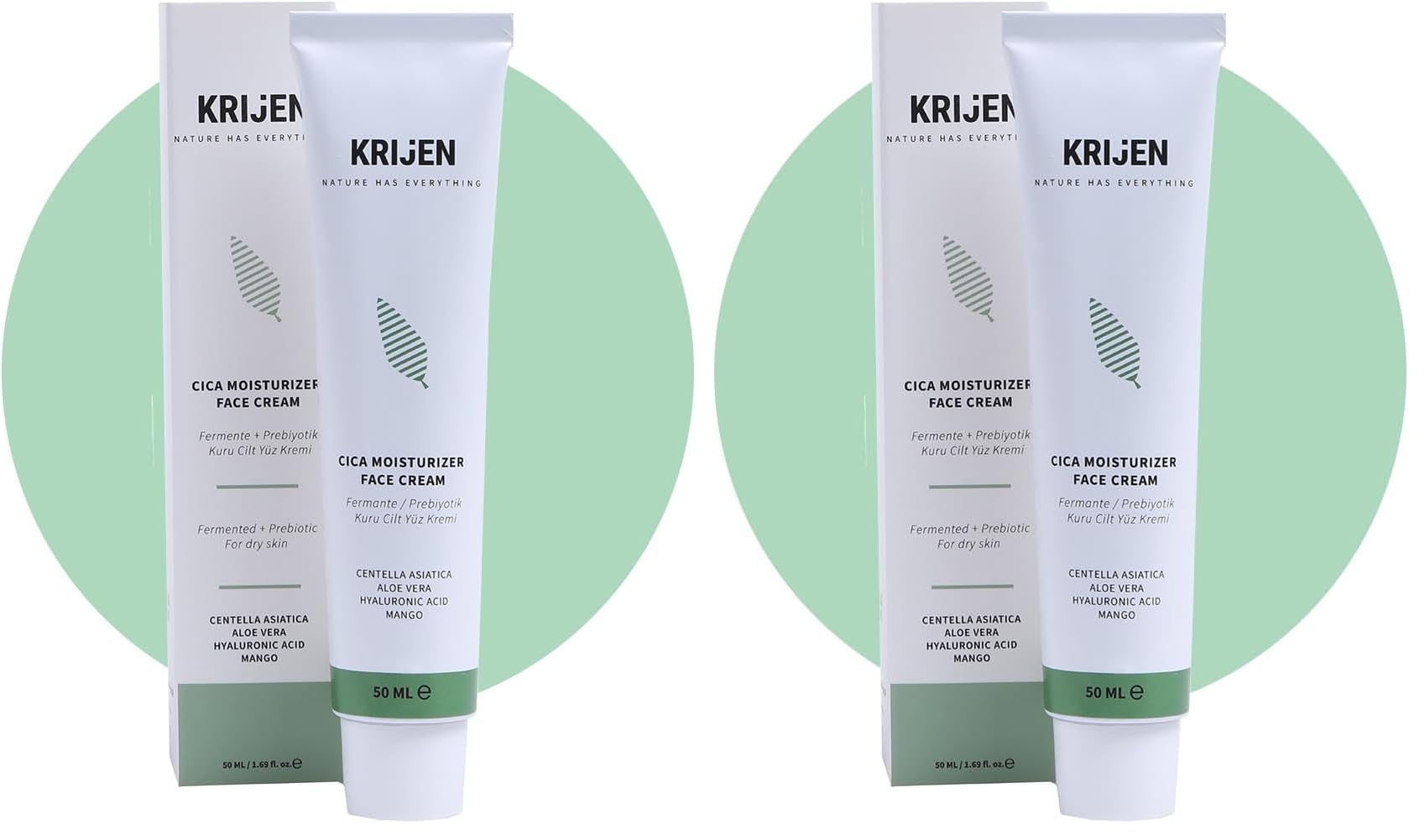 Cıca Aloe Vera | Fermente/Prebiyotik Kuru Cilt Yüz Kremi 50 ml (2 paketi)