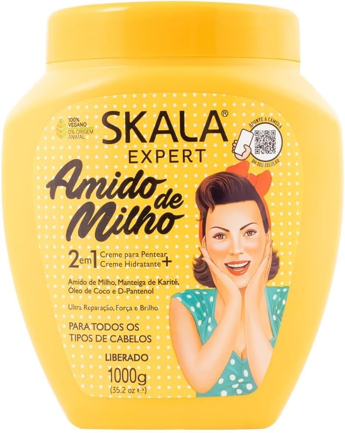 Skala Expert Amido de Milho 1000ML - Hidratación y Definición para Cabello Rizado