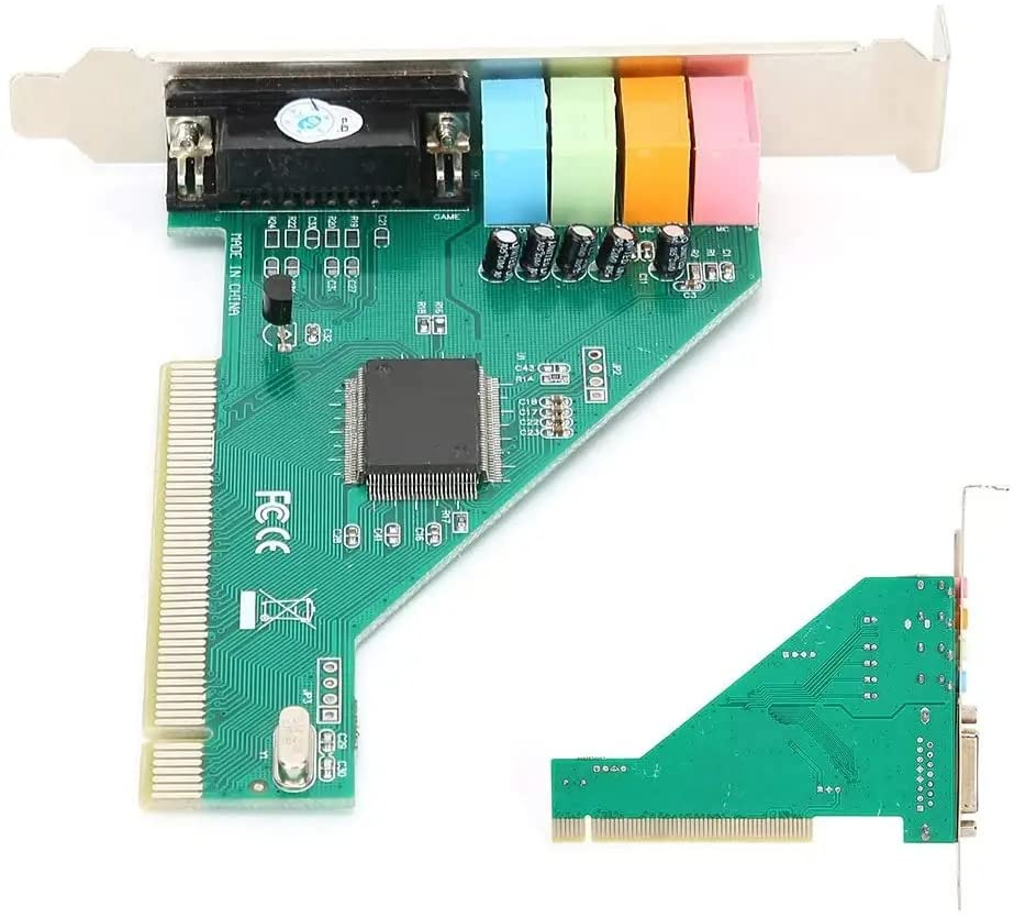XIKKART PCI-E PCI Express 5.1 Channel 3D Audio Stereo Internal PCI 4 Channels Digital Sound Card 5.1 Solid Capacitors CMI8738 Chipset Expansion... - Image 2