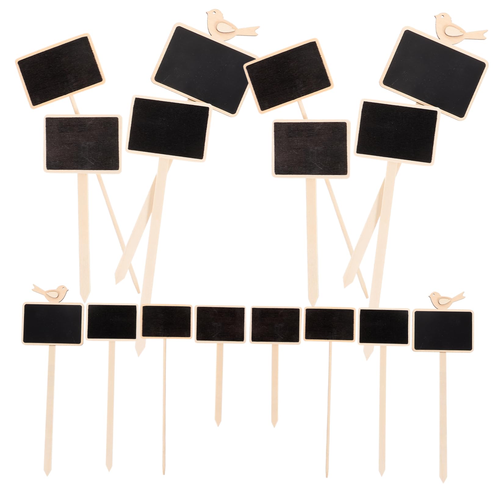 ERINGOGO 1Set Bird Chalkboard Signs Decorative Mini Blackboards for Vegetable Garden Markers Nursery Labels and Name Stakes Wooden Picks with Smooth Edges for Easy
