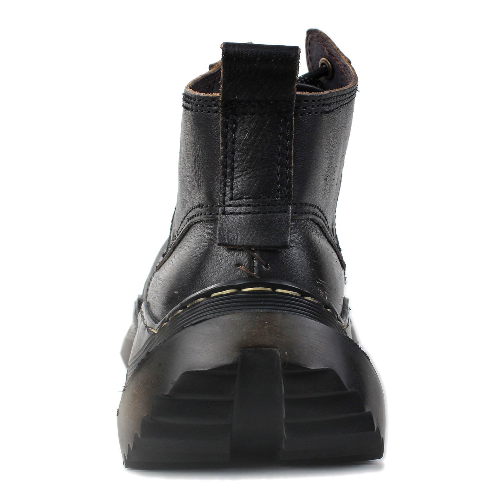 OSSTONE Retro Stivali da Sneaker Casual Moto per Uomo Moda Lace-Up Pelle Vintage Shoes OS-5008-S-1-IT-R